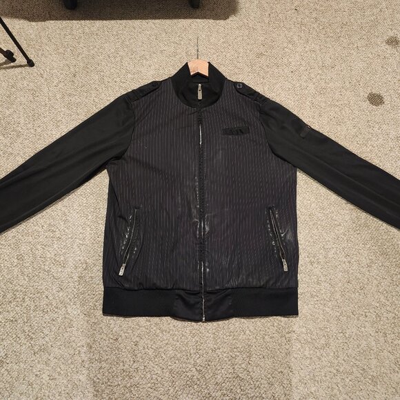 Ben Sherman - Black Pinstripe Harrington Jacket - Picture 2 of 8